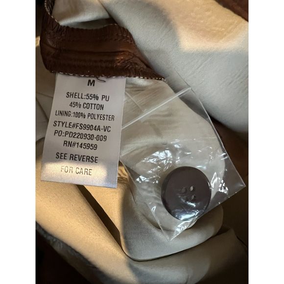 Vici Brown Faux Leather Mini Skirt Brown Size Medium a985 - Picture 8 of 8